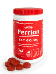 FERRION Dzelzs Ar C vit. 40mg/60mg tabletes, 100 gab.
