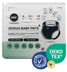 GEGE Genius Baby PNTS (15+ kg) XL 6 biksītes, 32 gab.