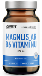 ICONFIT Magnesium B6 375mg kapsulas, 90 gab.