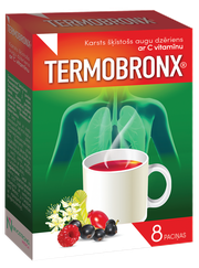 TERMOBRONX Ar C Vitamnu Augu karstais dzēriens, 8 gab.
