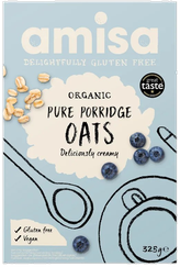 AMISA Organic Gluten Free Pure Oats biezputra, 325 g