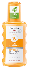 EUCERIN Sun Oil Control Dry Touch SPF30 izsmidzināms saules aizsarglīdzeklis, 200 ml