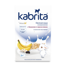 KABRITA Banāni un Žāvētas Plūmes auzu pārslu biezputra, 180 g