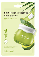 FRUDIA Avocado Relief Cream, intensyviai drėkinanti lakštinė veido kaukė, 1 vnt.