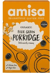 AMISA Organic Gluten Free 4 Grain biezputra, 300 g