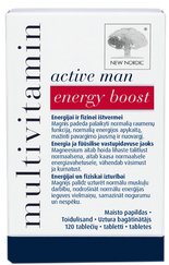 NEW NORDIC Multivitamin Active Man Energy Boost tabletes, 120 gab.