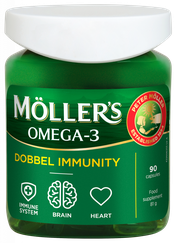 MOLLERS Dobbel Immunity Zivju Eļļa kapsulas, 90 gab.