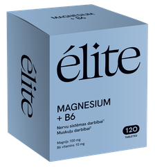 ELITE Magnesium + B6 tabletes, 120 gab.
