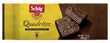 SCHAR Quadritos bezglutēna vafeles šokolādē, 40 g