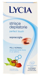 LYCIA Perfect Touch uzacīm piemērotas depilācijas vaska strēmeles, 16 gab.