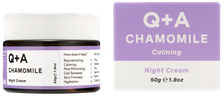 Q+A Chamomile Night sejas krēms, 50 g