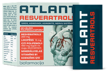 BIOFARMACIJA Atlant Resveratrols pulveris, 28 gab.