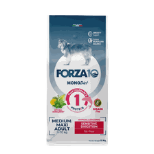 FORZA10 Monodiet Sensitive Digestion Medium /Maxi Adult Ar Zivi, Suņiem sausā barība, 10 kg