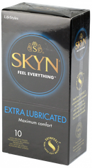 LIFESTYLES Skyn Extra Lubricate prezervatīvi, 10 gab.