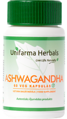UNIFARMA HERBALS Ashwagandha kapsulas, 60 gab.