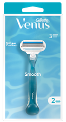 GILLETTE Venus Smooth 2 maiņas kasetnes +  skuveklis, 1 gab.