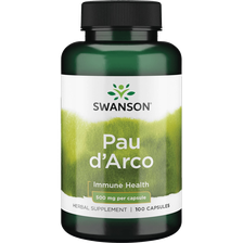 SWANSON PAU D'ARCO 500 Mg, imunitetui,  kapsulės, 100 vnt.