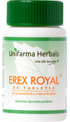 UNIFARMA HERBALS Erex Royal tabletes, 60 gab.