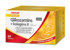 WALMARK Glikozamīns Forte + kolagēns II tabletes, 60 gab.