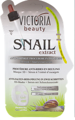 VICTORIA BEAUTY 3D maska ​​+ serums ar gliemežu ekstraktu divpakāpju sejas procedūra, 1 gab.
