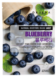 ORJENA Natural Moisture Blueberry auduma sejas maska, 1 gab.