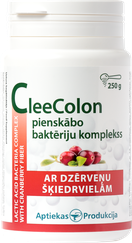 APTIEKAS PRODUKCIJA CleeColon pieno rūgšties bakterijų kompleksas su spanguolėmis milteliai, 250 g