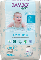 BAMBO NATURE Nature Swim Pants, S, 7-12 kg biksītes, 12 gab.