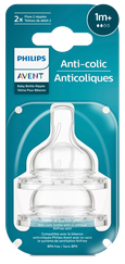 PHILIPS Avent Anti-Colic 1m+ knupis, 2 gab.