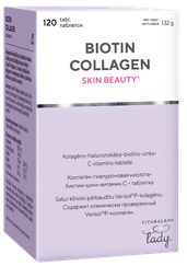 VITABALANS Biotin Collagen Skin Beauty tabletes, 120 gab.