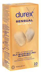 DUREX Sensual No Latex prezervatīvi, 10 gab.