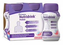 NUTRICIA Nutridrink Protein ar atsvaidzinošo sarkano augļu garšu 125 ml dzēriens, 4 gab.