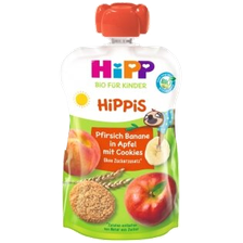 HIPP Ābolu, Persiku, Banānu (no 1 gada) biezenis, 100 g