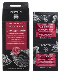 APIVITA Express Beauty Radiance & Revitalization With Pomegranate (8 ml) sejas maska, 2 gab.