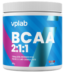 VPLAB BCAA 2:1:1 Raspberry pulveris, 300 g