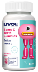 LIVOL  Bones & Teeth košļājamās pastilas, 50 gab.