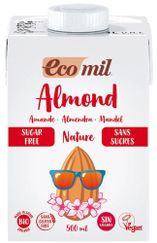ECOMIL Bio Almond Milk, Sugar-Free dzēriens, 500 ml