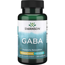 SWANSON GABA 500 Mg, emocinio balanso gerinimui, kapsulės, 100 vnt.