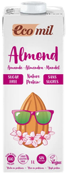 ECOMIL Almond Protein, Sugar Free dzēriens, 1000 ml