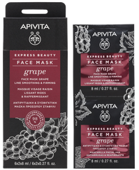 APIVITA Express Beauty With Grape (8 ml) sejas maska, 2 gab.