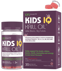 LYL KIDS IQ Krill Oil, košļājamas pastilas ar augļu garšu, 30 gab.
