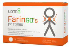 FARINGO'S pastilas, 18 gab.