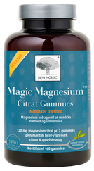 NEW NORDIC Magic Magnesium Citrat pastilas, 60 gab.