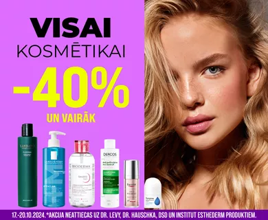 Atlaides visai kosmētikai no -40%