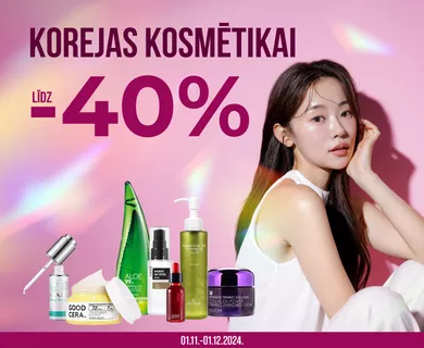 Korejas kosmētikai atlaides līdz -40%