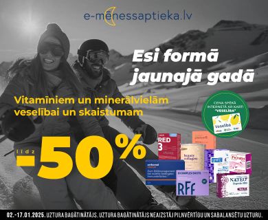 Vitamīniem un minerālvielām atlaides līdz -50%