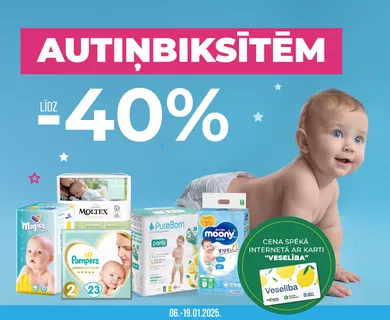 Atlaides autiņbiksītēm līdz -40%