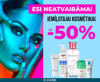 Kosmētikai atlaides līdz -50%