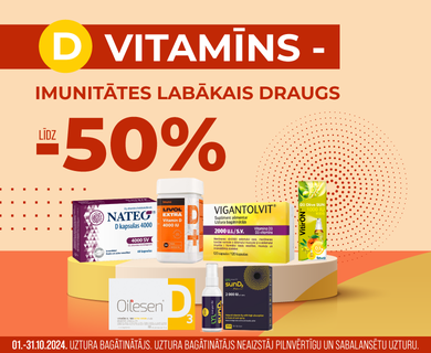 Atlaides D vitamīniem līdz -50%