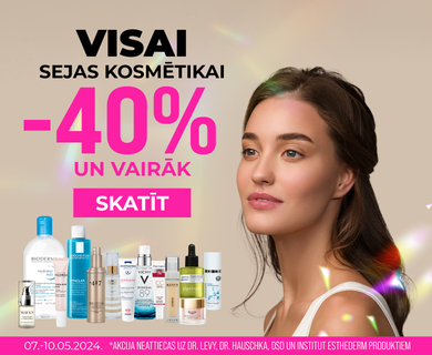 -40% discount on all facial cosmetics.