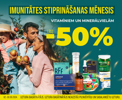 Līdz -50% atlaide vitamīniem un minerālvielām!